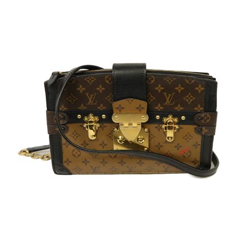 lv m43596|LOUIS VUITTON LV GHW Trunk Clutch Shoulder Bag M43596 .